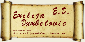 Emilija Dumbelović vizit kartica
